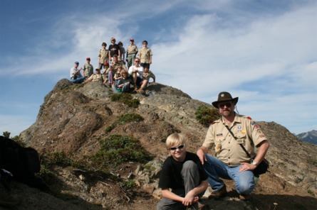Troop 27 on the summit of Mt. Beljica